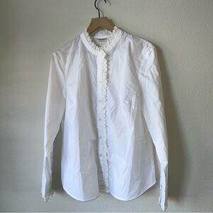 Boden Phoebe shirt with gorgeous eyelet details! No size tag, looks like a L.